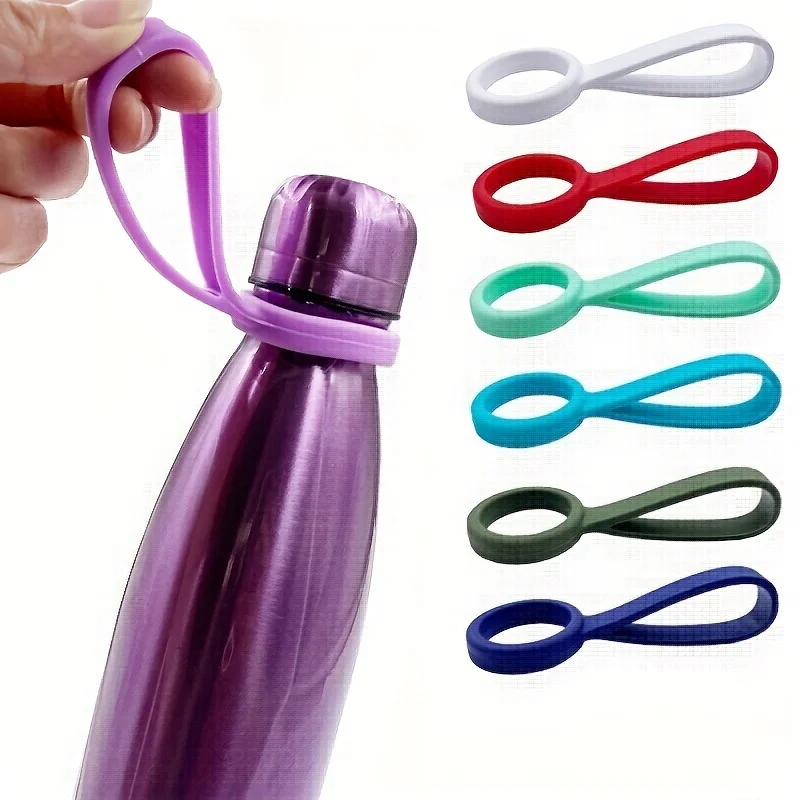 Portable Bottle Warmer - シリコン弾性ボトルハンドルストラップ 突き出しのない口の狭いボトル用 真空断熱カップ用 アウトドアポータブルアクセサリー