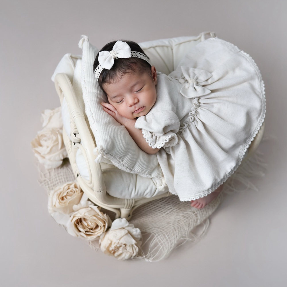 Baby Products Website - 新生児写真撮影用小道具女の赤ちゃん服レースバックボウロンパースベビーコスチューム新生児服写真撮影セット