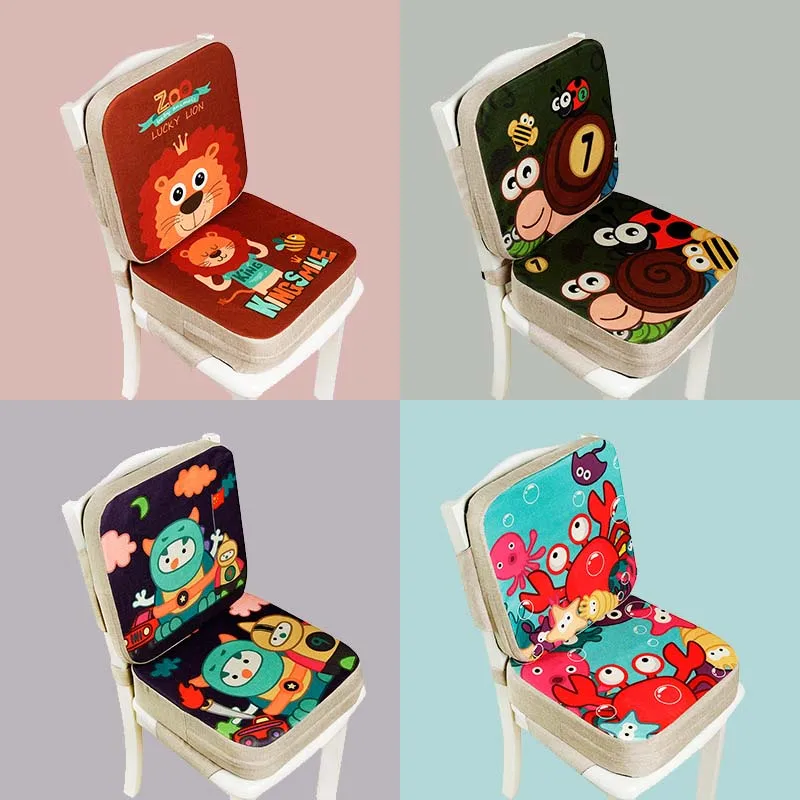 Baby High Chair Booster - 子供キッズ増加ブースターシートクッションパッド枕ベビーダイニングハイチェアシートクッション調節可能な取り外し可能なベビー安全