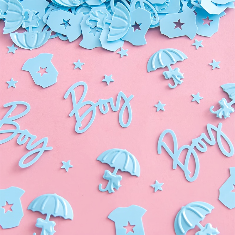 Zwitsal Baby Products - 15g入り ピンクとブルーのベビーペーパーシュレッド 誕生日パーティー飾り ベビーシャワー用紙吹雪ボトル グリッター 洗礼式テーブルデコレーション