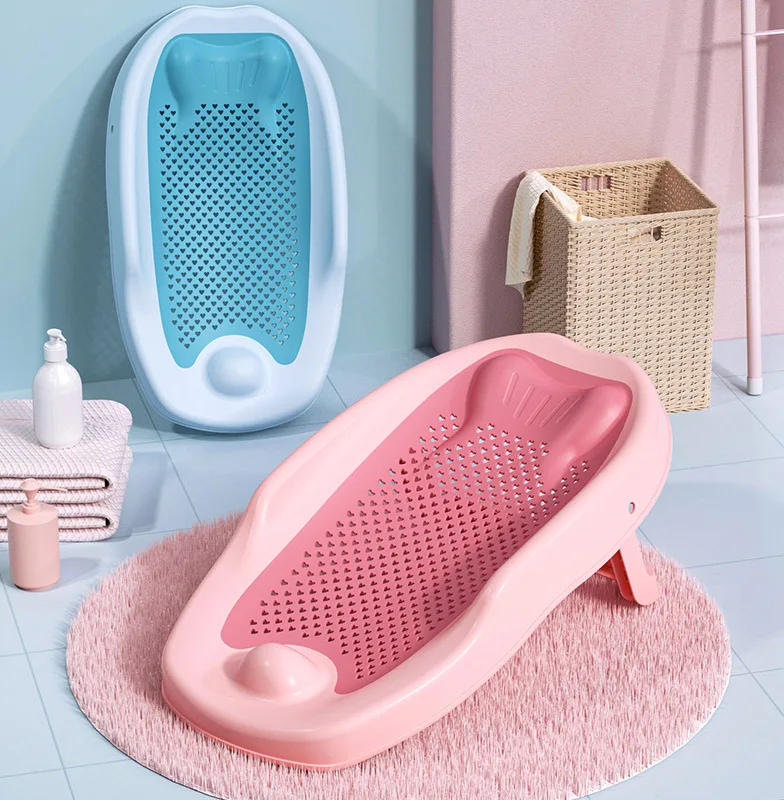 Baby Bath Tub Foldable - 新生児用調節可能バスネットシートクッション、滑り止めベビーバスネットマット、子供用シャワーネット、ユニバーサルバスベッドホルダー