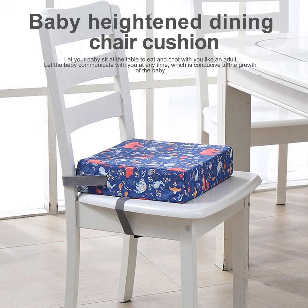 Baby High Chair Booster - ホットブースターシートダイニングチェア、2つの調節可能な安全バックル付き洗える厚手の増加クッション子供用幼児用チェアパッド