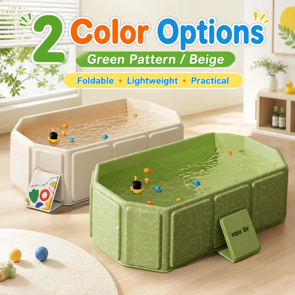 Baby Bath Tub Foldable - 折りたたみ式ベビーバスタブポータブル厚型子供用浴槽折りたたみ式幼児用浴槽座って寝る保温性旅行用収納