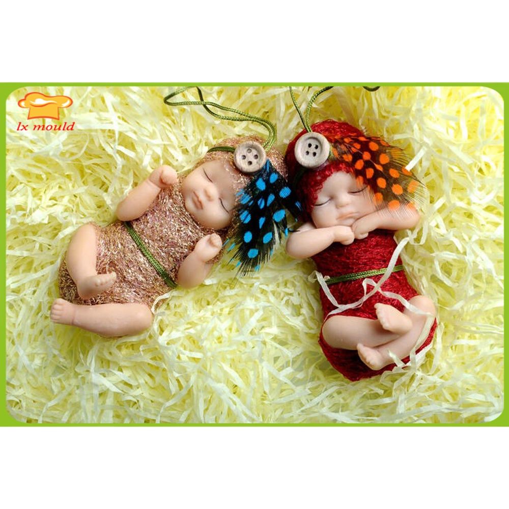 Baby Products Organic - LXYY 3D シリコーン型男の子と女の子の人形チョコレートキャンディケーキ型新生児ベビーベーキング DIY 粘土用