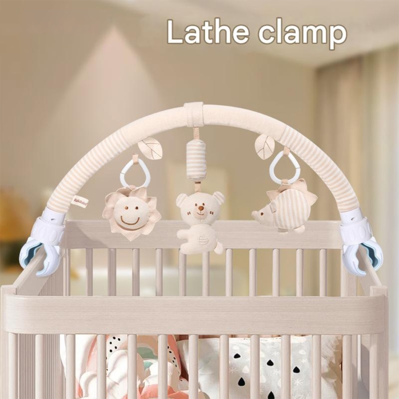 Baby Products Organic - 柔らかいぬいぐるみベビーカー吊り下げベルおもちゃオーガニックコットン幼児用ベビーベッドモバイル洗濯機で洗える感覚発達アクティビティ