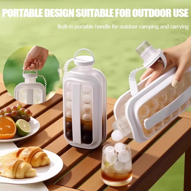 Portable Bottle Warmer - アイスキューブトレイ 2 in 1 ポータブルウォーターボトル パック型製氷皿