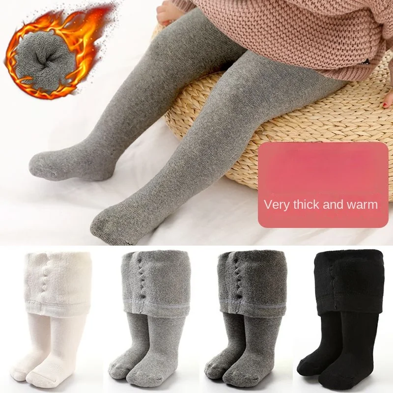 Baby Products Website - ベビータイツ冬秋無地ソフト綿厚く暖かい女の赤ちゃんタイツ新生児幼児タイトな少年少女ストッキング服