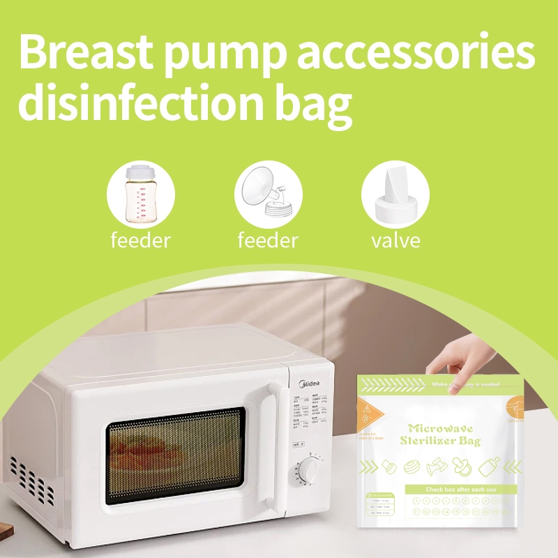 Zwitsal Baby Products - 10個入り 再利用可能なBPAフリー電子レンジ滅菌バッグ（哺乳瓶、搾乳器アクセサリー用）、電子レンジ滅菌バッグ