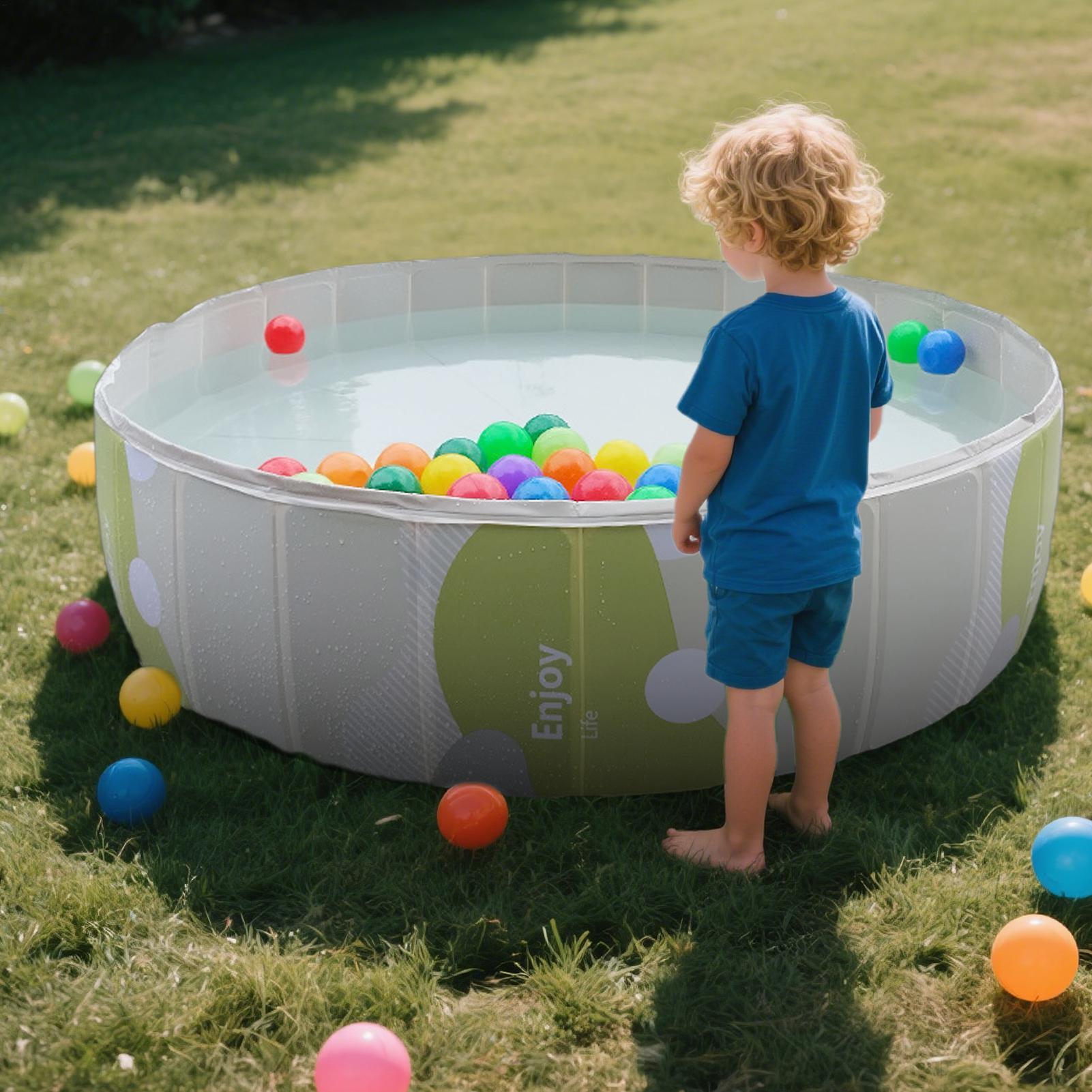Baby Bath Tub Foldable - 折りたたみ式子供用プール、子供用スイミングプール、ベビーフレームプール、ペット用浴槽、子供用洗面器、ペット用プール、犬用浴槽、大型プール