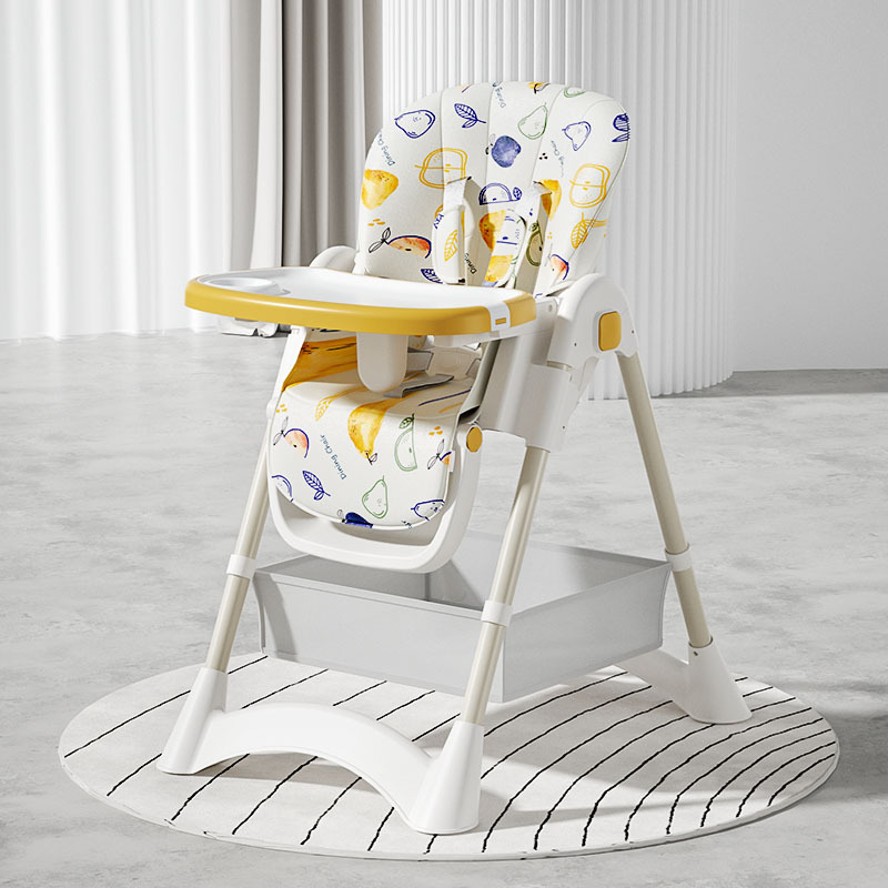 Baby High Chair Booster - 高さ調節可能なベビーハイチェア折りたたみ式幼児用ダイニングチェアリクライニング多機能授乳椅子家庭用