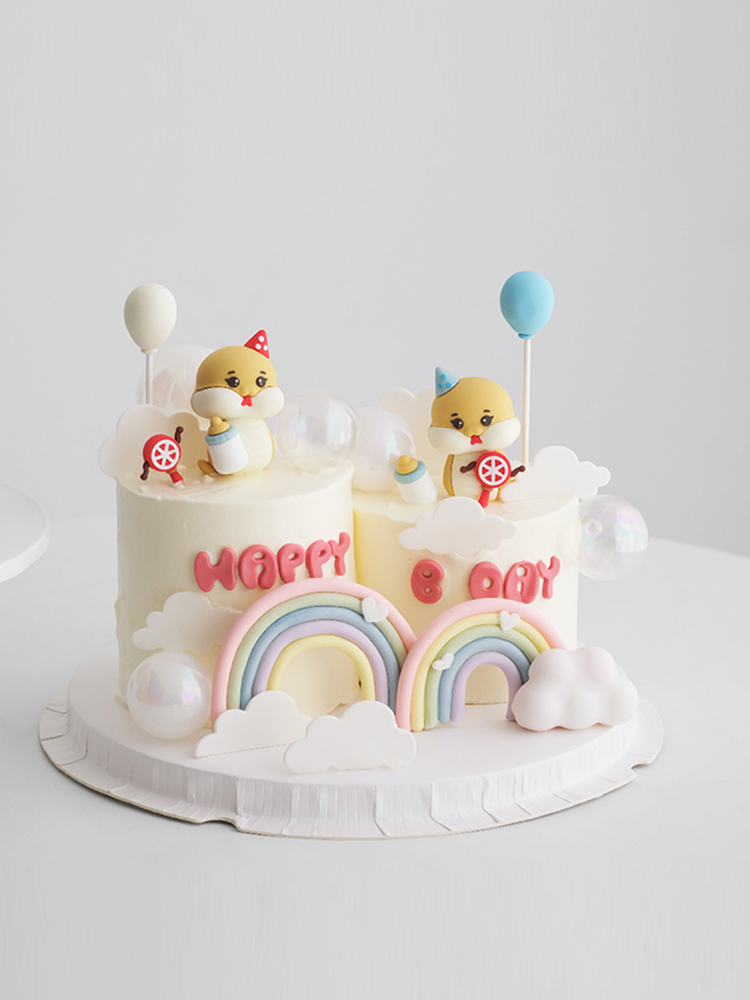 Zwitsal Baby Products - 生まれたばかりの赤ちゃんの誕生日ケーキの装飾,満月の装飾品,哺乳瓶,ガラガラのケーキのトッピング,ギフト,ヘビの年,2025日,