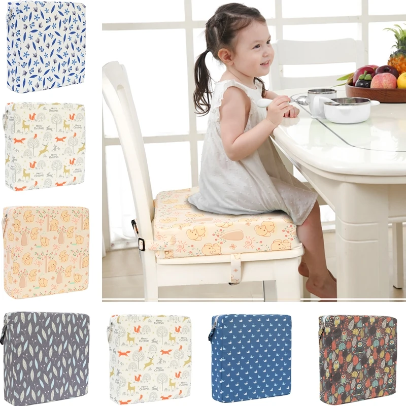 Baby High Chair Booster - ベビーダイニングクッション子供増加チェアパッド調節可能な取り外し可能なハイチェアチェアブースタークッションシートチェアベビーケア用