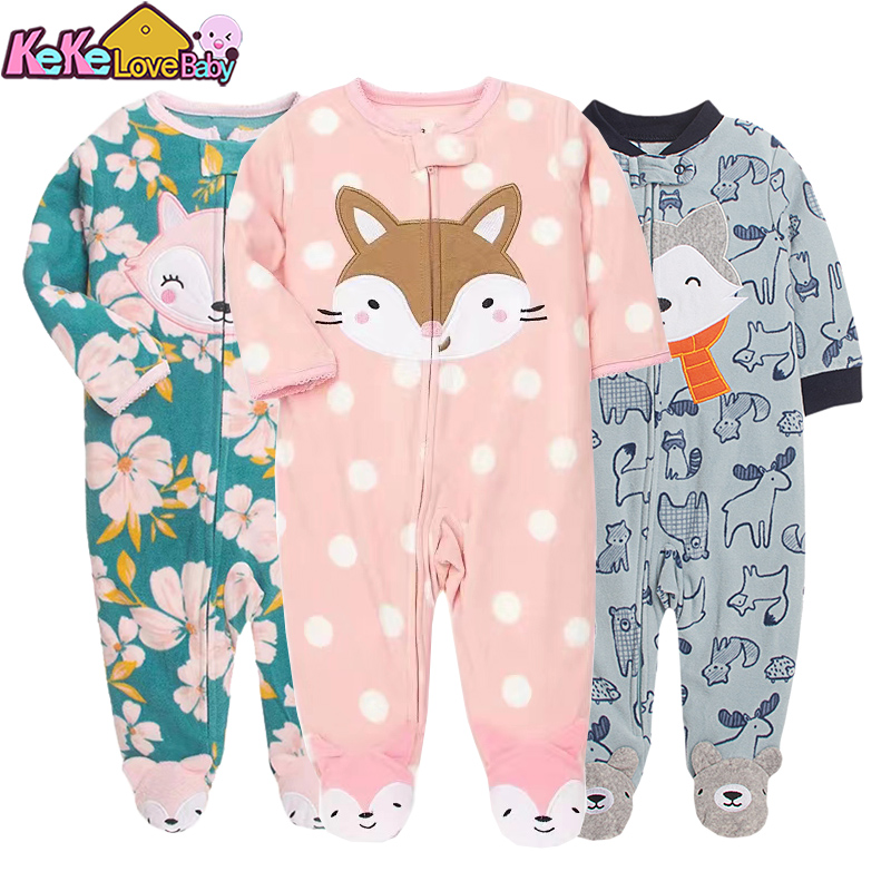 新生児男の子女の子ロンパース服冬パジャマジッパーフリース秋幼 - Baby Products Website のレビューと価格