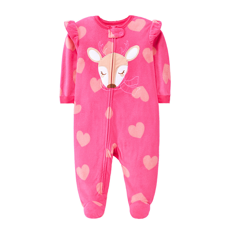 新生児男の子女の子ロンパース服冬パジャマジッパーフリース秋幼 - Baby Products Website のレビューと価格
