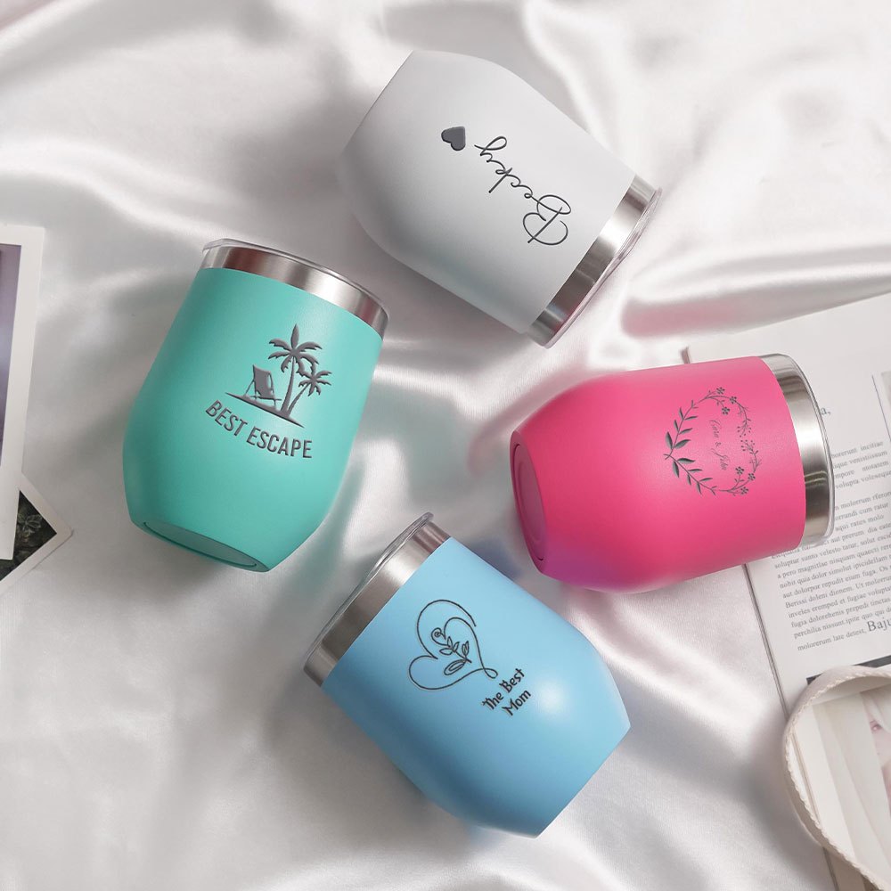 カスタムネーム入りハート型ステンレススチールワインタンブラー - Portable Bottle Warmer のレビューと価格