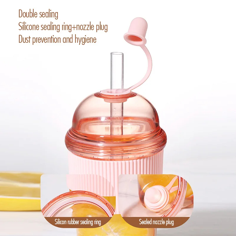 1pc 430ml ポータブルフリップストローカッププラスチ - Portable Bottle Warmer のレビューと価格