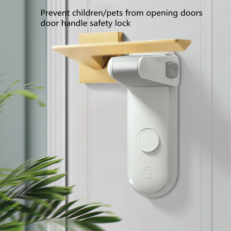 子供の安全ドアハンドルロック保護ベビードアハンドルロックペッ - Baby Gate Stairs のレビューと価格