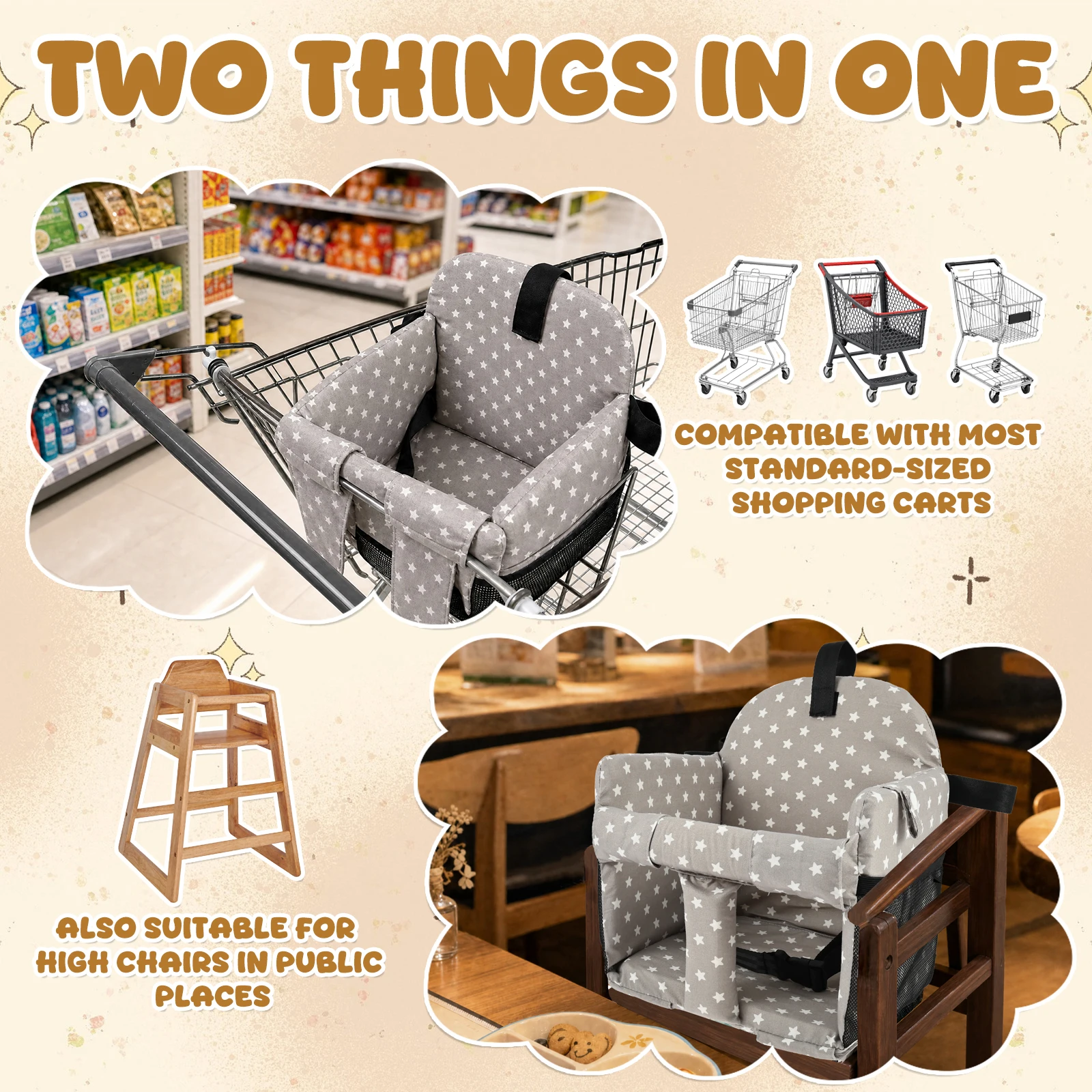 ベビーハイチェアクッションカバーショッピングカートシート通気 - Baby High Chair Booster のレビューと価格