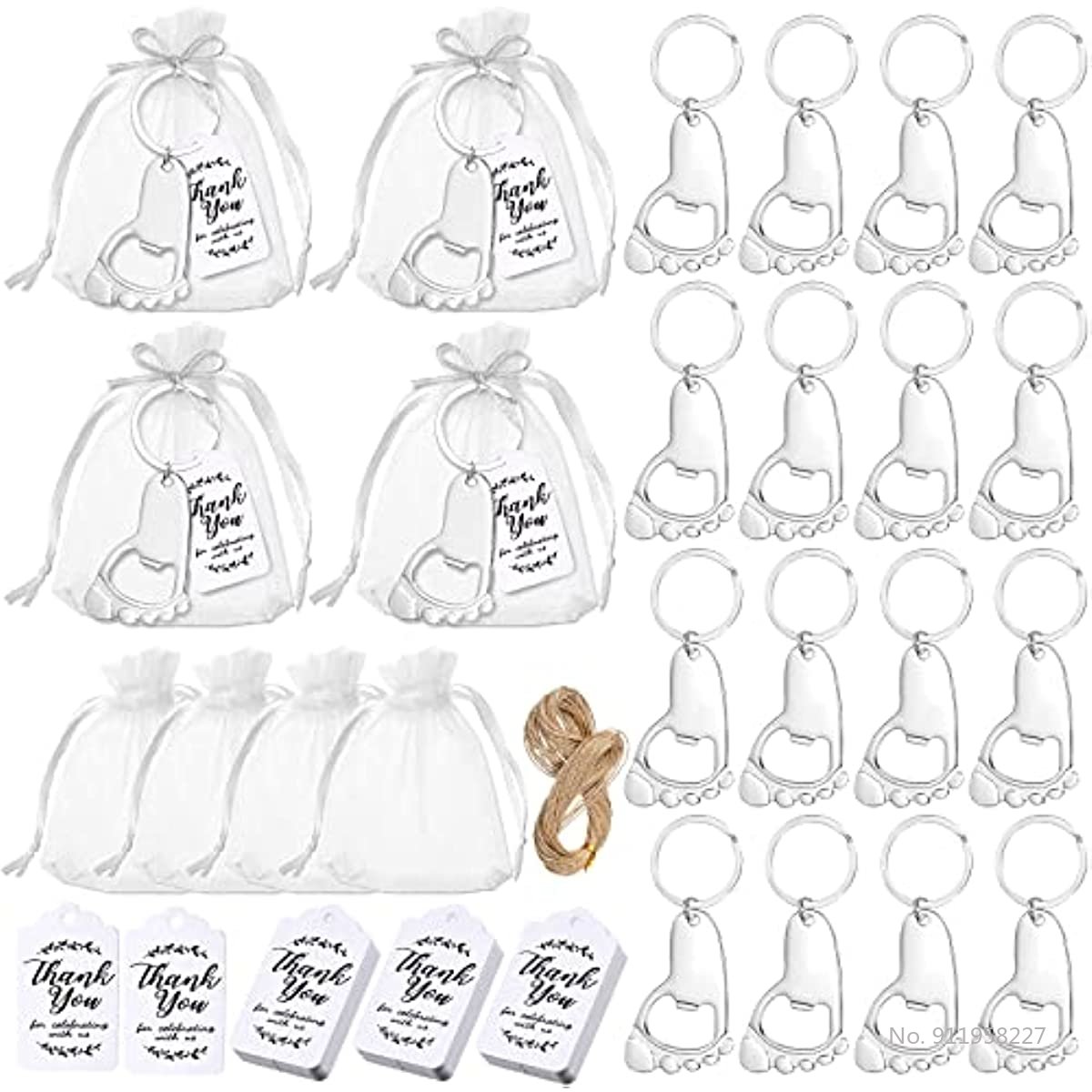 50個入りベビーフットプリントキーホルダーボトルオープナー、 - Zwitsal Baby Products のレビューと価格