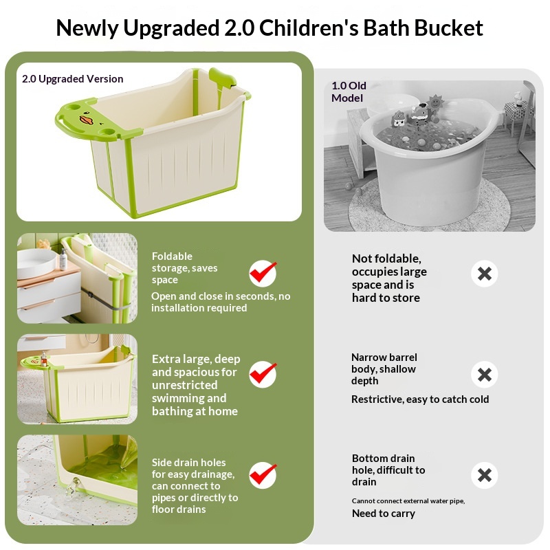 折りたたみ式携帯ベビーバス 大型 厚手 幼児用 家庭用スパ  - Baby Bath Tub Foldable のレビューと価格