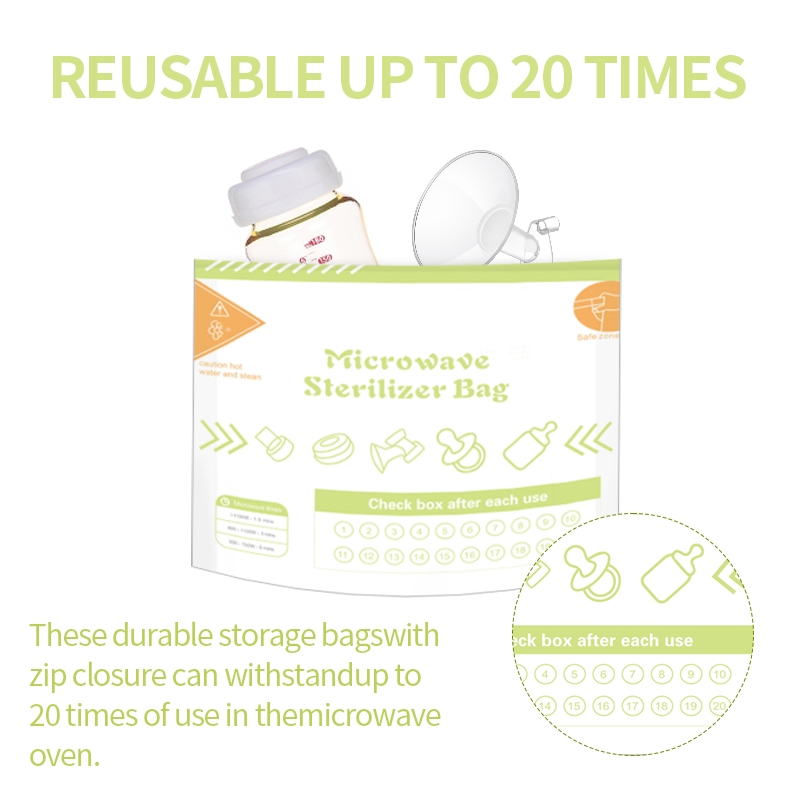 10個入り 再利用可能なBPAフリー電子レンジ滅菌バッグ（哺 - Zwitsal Baby Products のレビューと価格