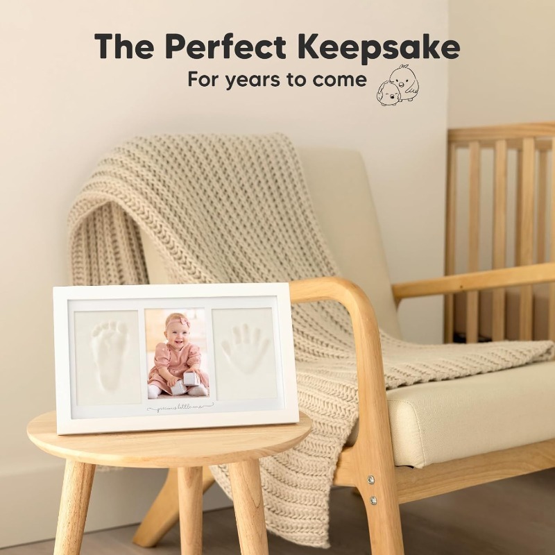 赤ちゃんの手形足形粘土キット 新生児記念写真フレーム ディス - Baby Products Organic のレビューと価格