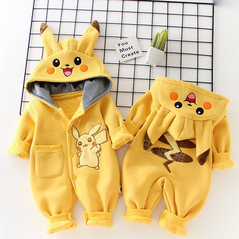 漫画ポケットモンスターベビーパジャマ新生児かわいい冬長袖子供 - Baby Products Website のレビューと価格