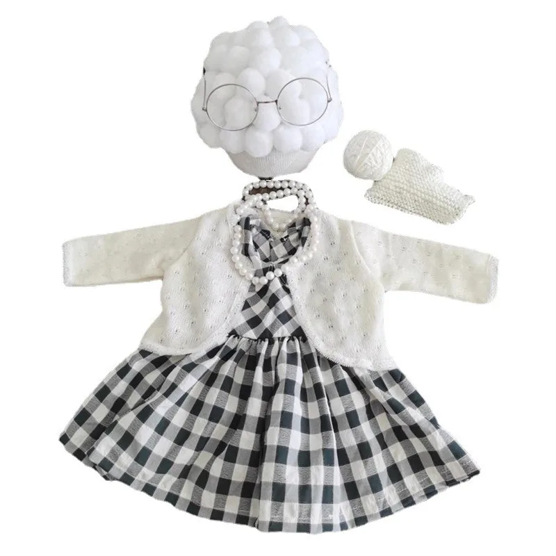 新生児写真撮影小道具女の赤ちゃんおばあちゃん衣装男の子おじい - Baby Products Website のレビューと価格