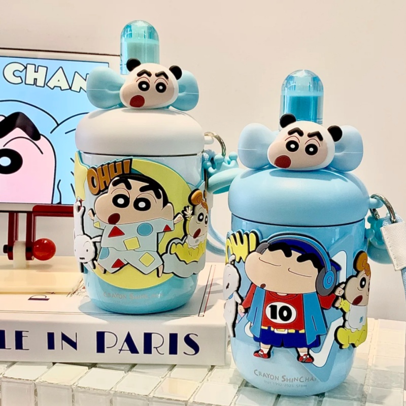 クレヨンしんちゃんストロー断熱カップ漫画かわいい高外観サーモ - Portable Bottle Warmer のレビューと価格
