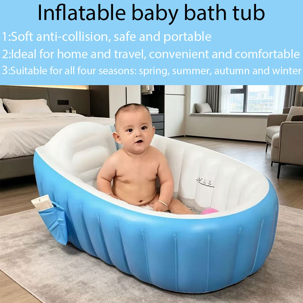 空気注入式ベビーバス、エアポンプ付き、ポータブル折りたたみ式 - Baby Bath Tub Foldable のレビューと価格