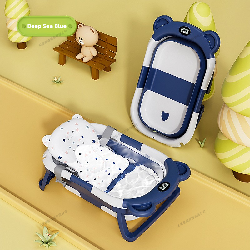折りたたみ式ベビーバスインテリジェント温度表示新生児用浴槽ク - Baby Bath Tub Foldable のレビューと価格