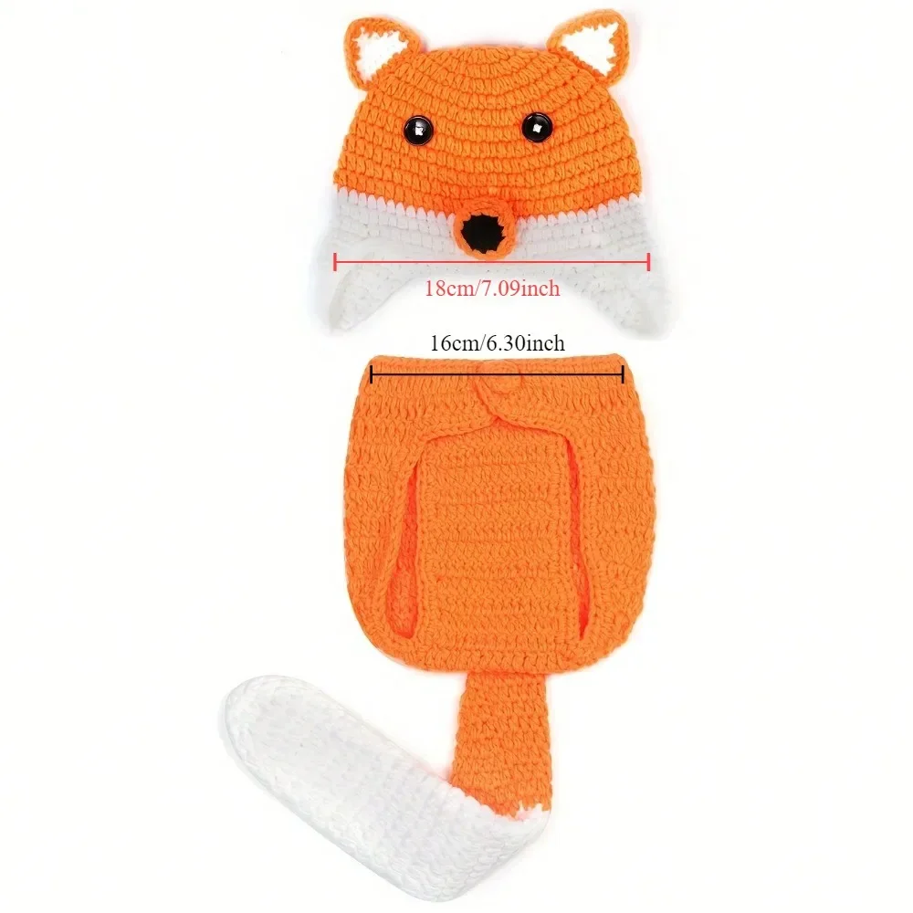 新生児用のかぎ針編みのキツネのコスチューム,写真のアクセサリ - Baby Products Website のレビューと価格